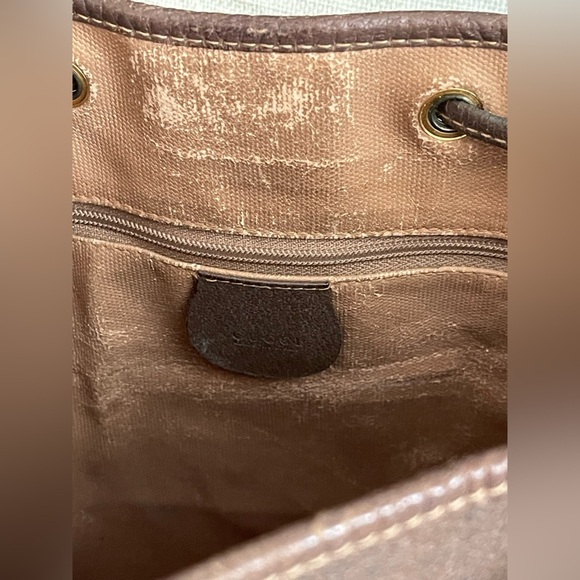 GUCCI 𝑉𝑖𝑛𝑡𝑎𝑔𝑒 MONOGRAM BUCKET DRAWSTRING BAG W/GUCCI DUST BAG🎬💯Authentic - Picture 9 of 16